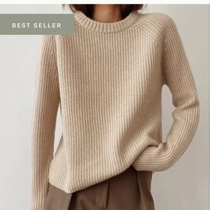 Jenni Kayne Cashmere Oatmeal Sweater Size M